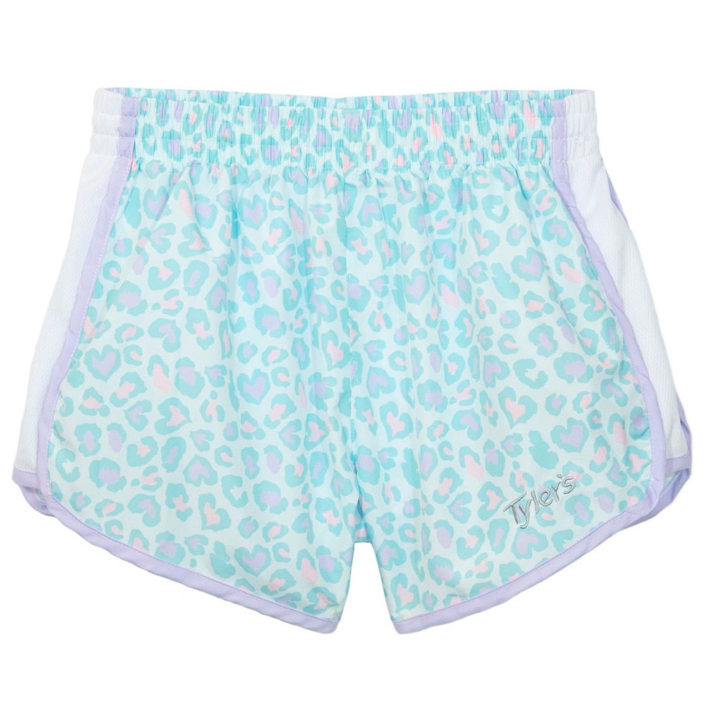 Pastel animal print athletic shorts